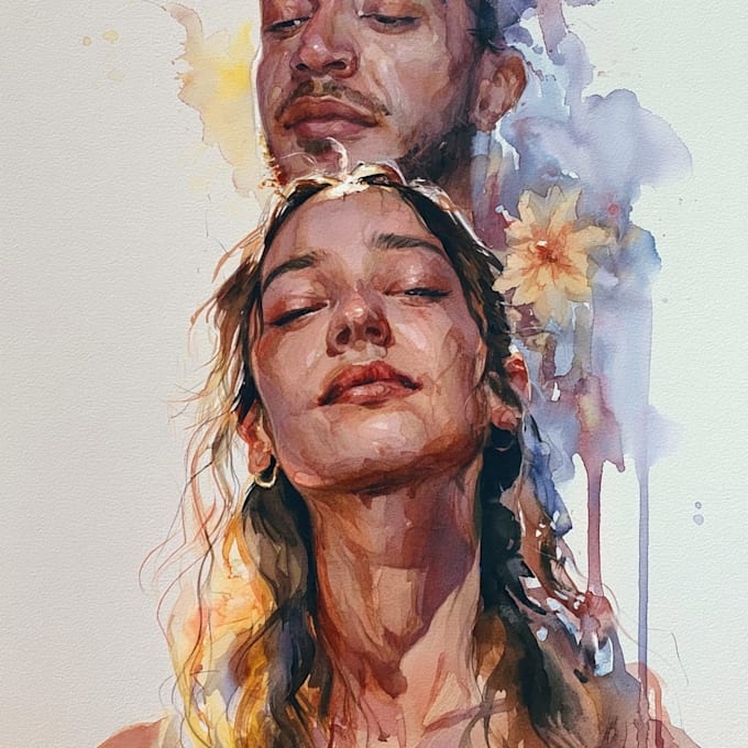 draw outstanding watercolor portrait