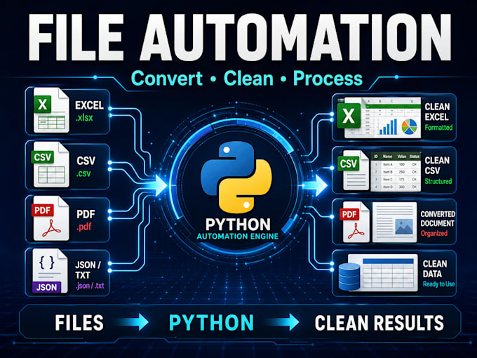 clean, convert and automate your data files
