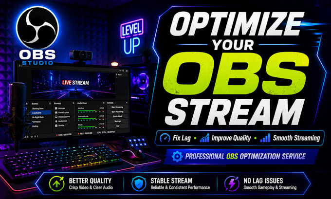 optimize obs studio for smooth high quality live streaming