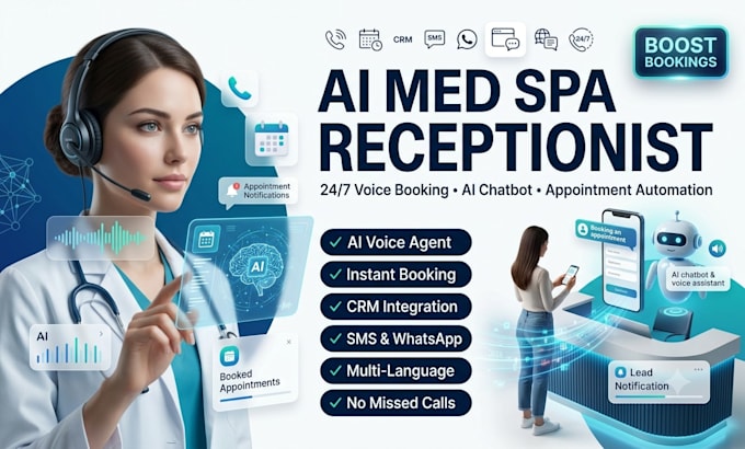 build med spa ai voice receptionist chatbot, appointment scheduling assistant