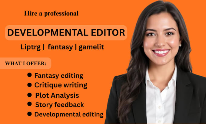 developmental edit your litrpg, gamelit, copy edit progression fantasy web novel