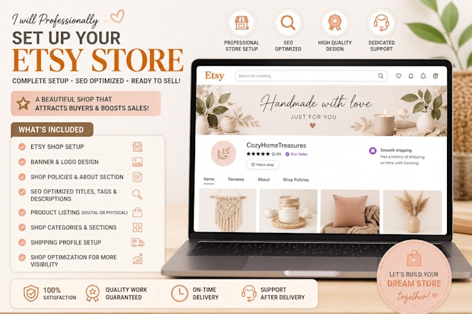 create and optimize your etsy store for more sales