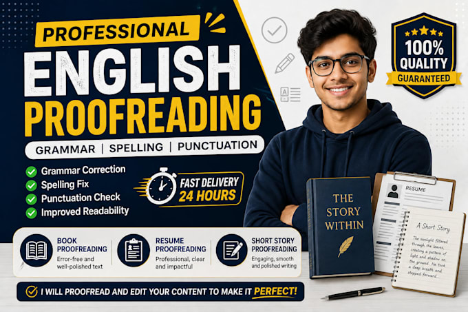 proofread and correct your english grammar professionally