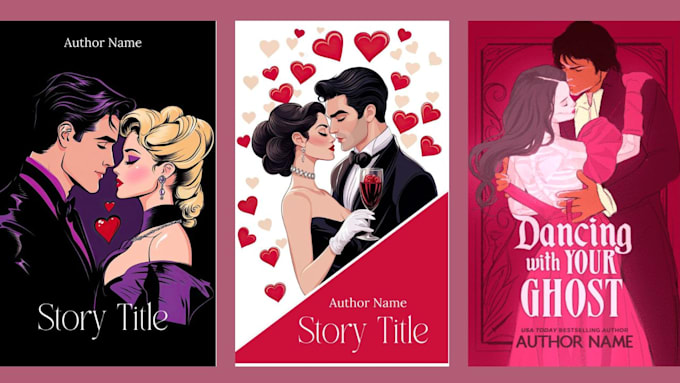 do dark romance book cover , book cover illustration