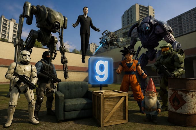 port and rig custom models for garrys mod gmod as player models, npcs, props