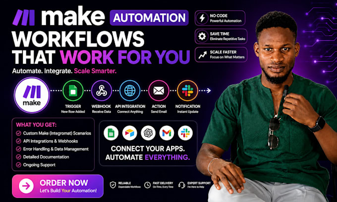 make crm automation, ai voice agent, make com, made com, make automation
