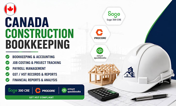 do canada construction bookkeeping using sage 300 cre procore quickbooks gst hst