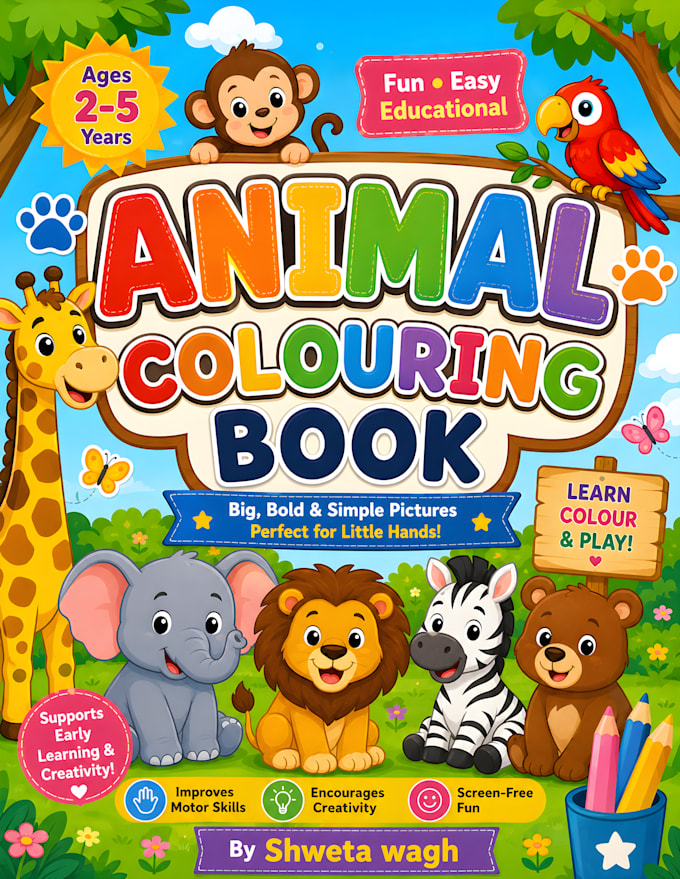 design kids worksheet and activity book