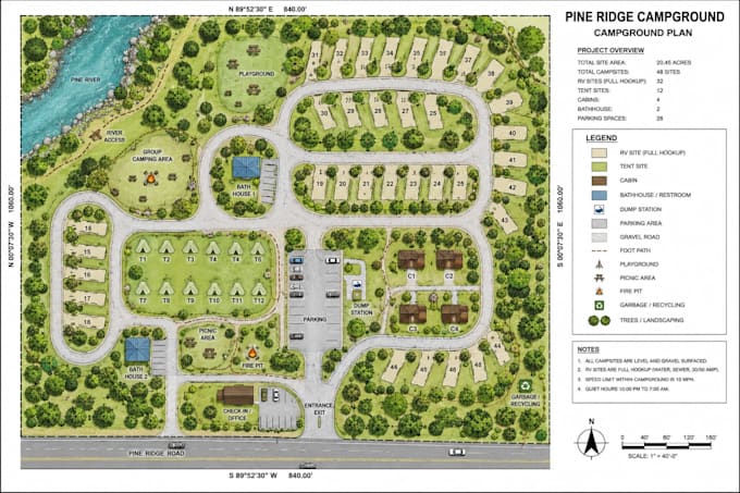 2d landscape site plans, plot map, subdivision lots and real estate plans
