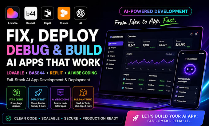 fix deploy debug lovable ai base44 replit  vibe coding app builder