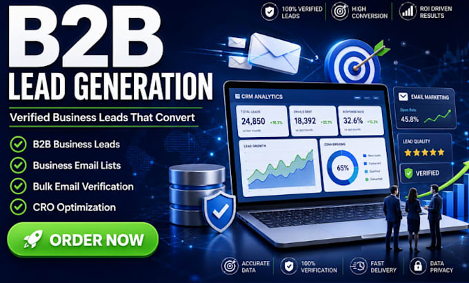 generate b2b leads, verified business emails, bulk email verification, cro, b2b