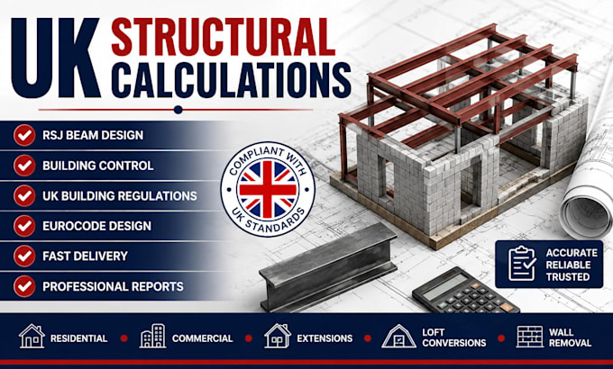 structural calculations for UK building regulations, extension, loft conversion
