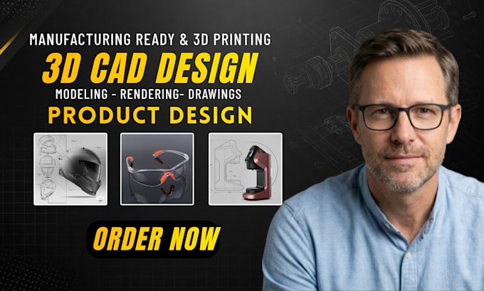do 3d cad design, product design, 3d modeling and rendering