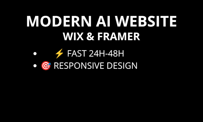 design a professional ai website for your business using wix or framer