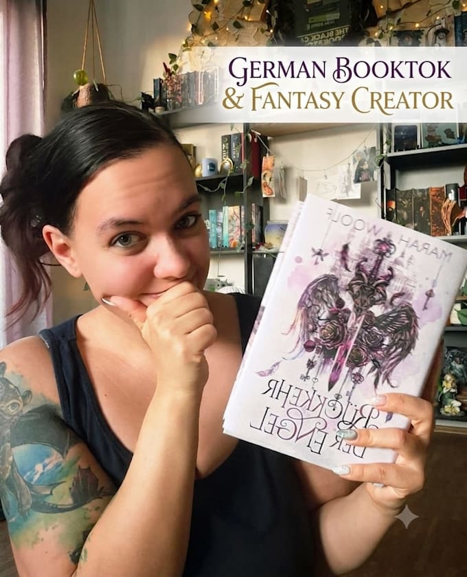 create authentic german booktok fantasy and book ugc videos