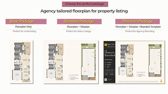 create agency branded floor plan for real estate agents