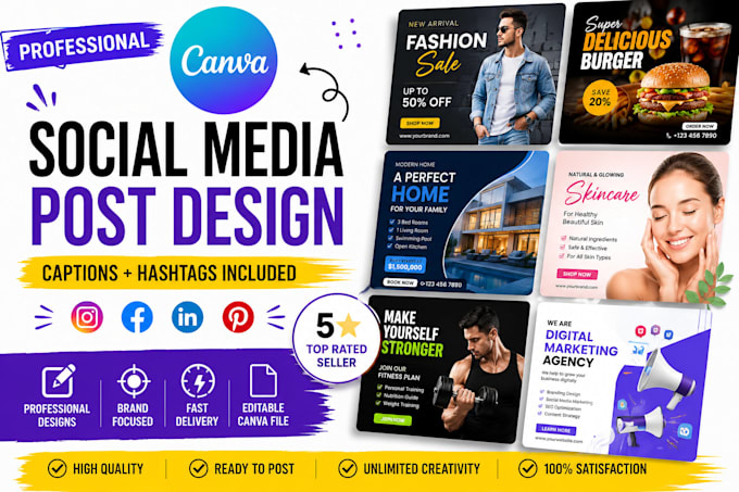 professional post design in canva for your business