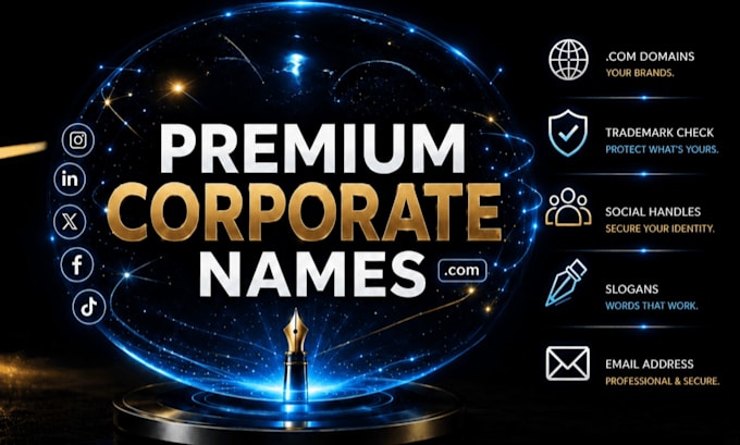create premium corporate business names with trademark check