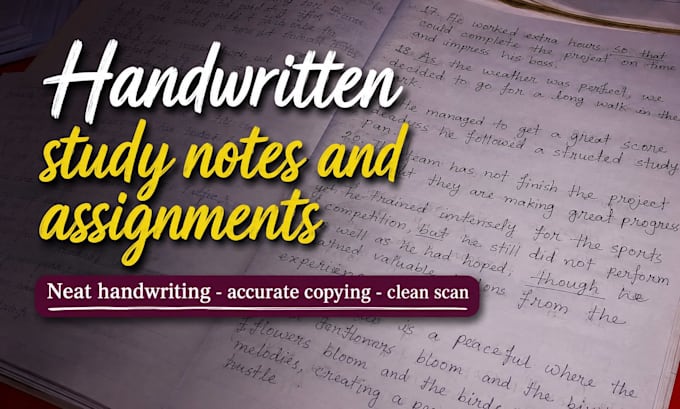 write neat handwritten study notes and assignments