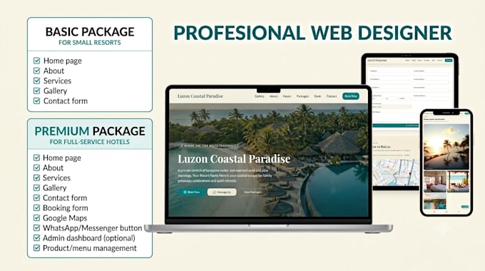 design a professional website landing page