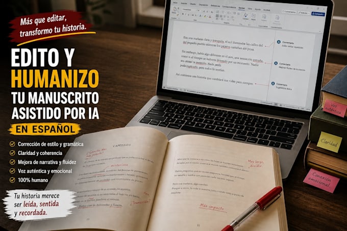 edit and humanize your ai assisted spanish book manuscript