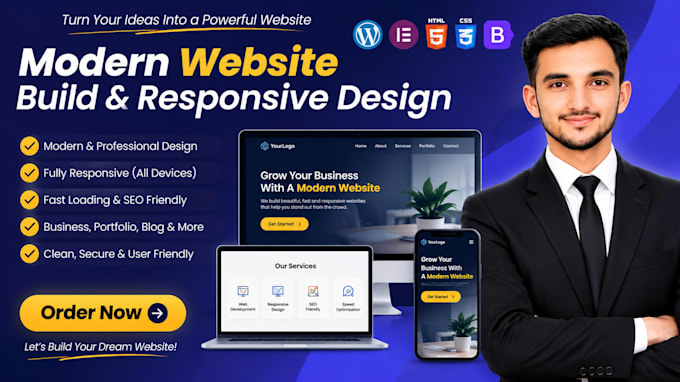 design limo website, SEO optimize with wordpress and elementor