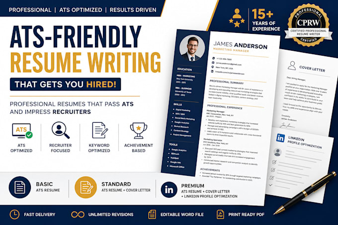 write and upgrade your resume, CV, cover letter, linkedin