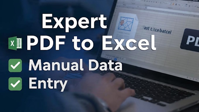 do accurate PDF to excel and data entry work