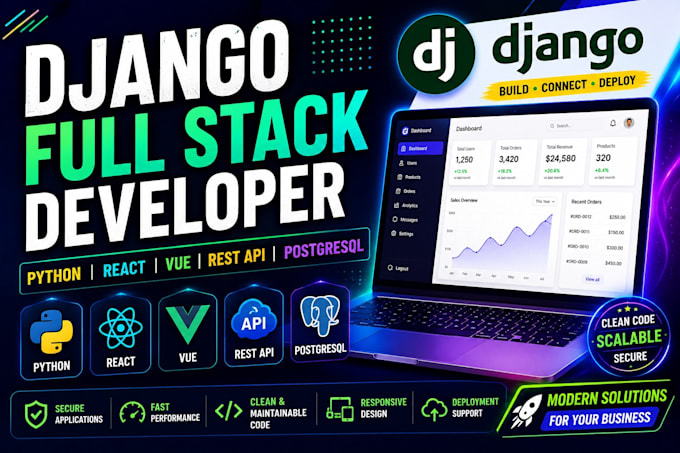 build a django web app, mvp or ecommerce store for your business