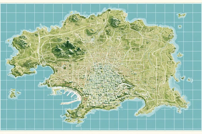 create doodle illustrated vector map