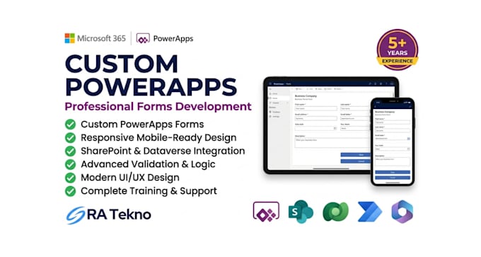 build custom powerapps forms, automate workflows