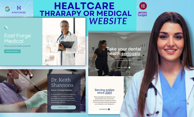 create healthcare, therapy or medical wordpress website