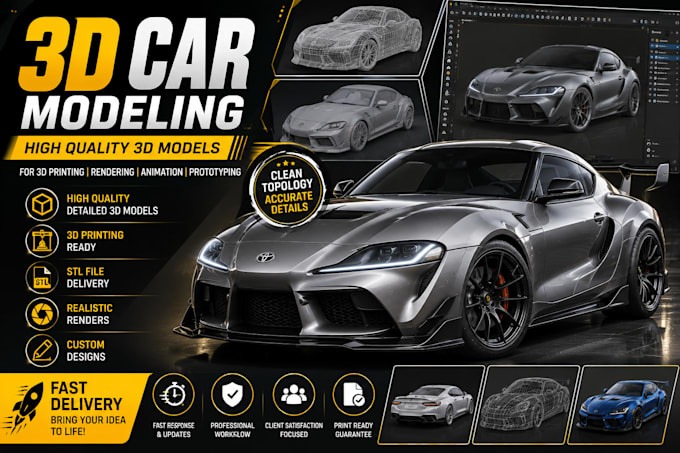 3d car modeling vehicle design 3d truck car render 3d car animation 3d printing