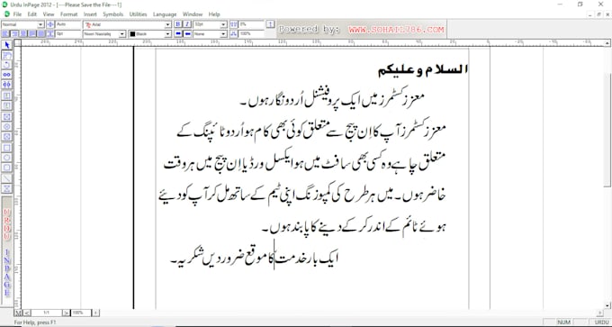 do professional urdu typing, formatting,