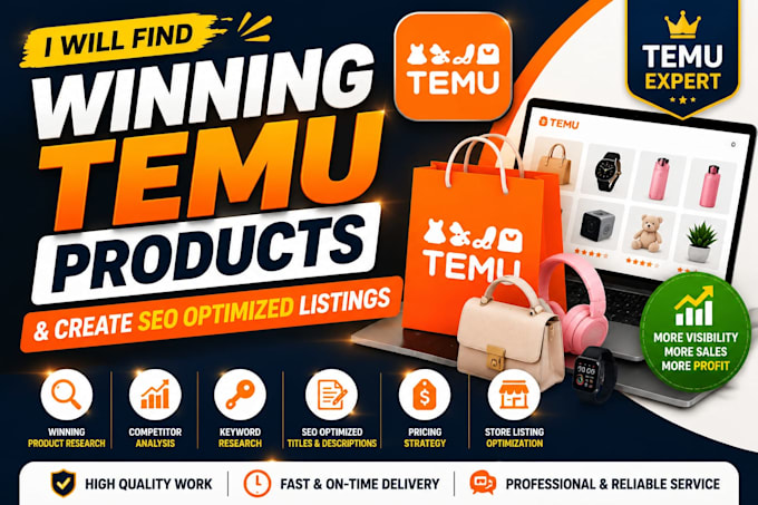 find winning temu products and create SEO listings