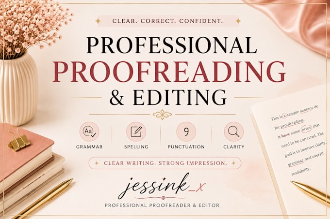proofread and edit english documents for grammar and clarity
