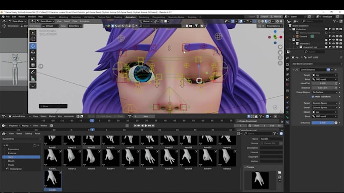 rig and upload 3d vrchat avatar,arkit52,oculus lipsync,face track,visemes data