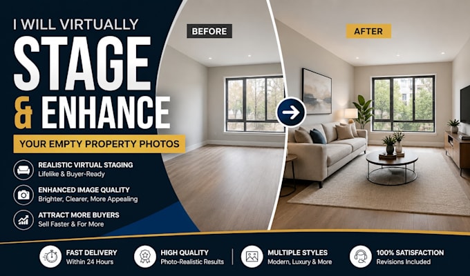 visually stage and enhance your empty property photos