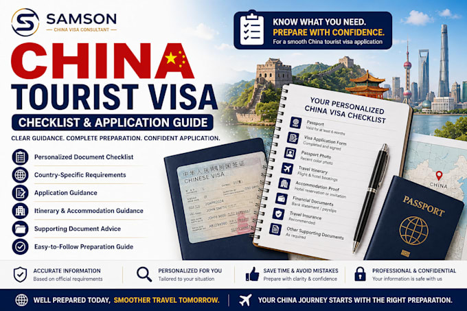 create a personalized china tourist visa checklist and application guide