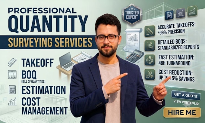 be your quantity surveyor for takeoff, boq and cost estimation