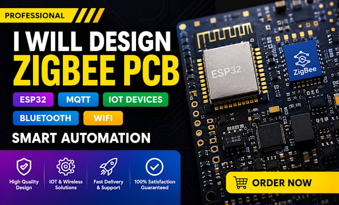 design zigbee pcb, esp32, mqtt, iot devices, bluetooth, wifi, smart automation