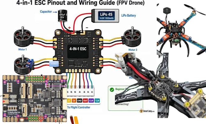 design custom esc and flight controller for drones based on pixhwak