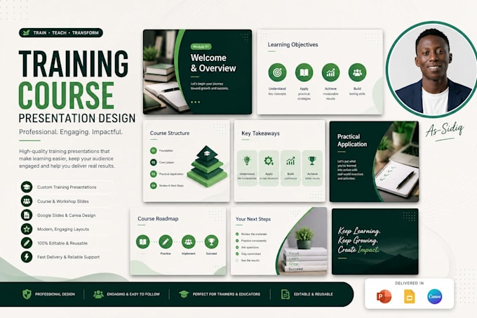 design training presentation workshop slides and online course powerpoint slides
