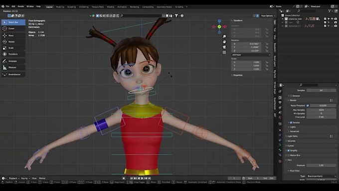 rig and optimise avatar for web,blendshapes for talkinghead,lipsync,threejs glb