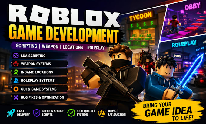 develop roblox game scripting weapon reaction ingame location roblox roleplay