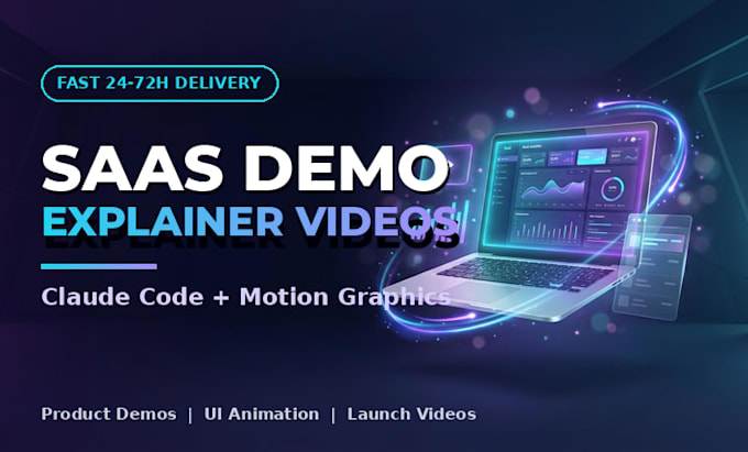 fast claude code saas demo explainer video product video motion graphics