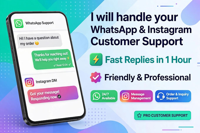 be your whatsapp and instagram customer support agent