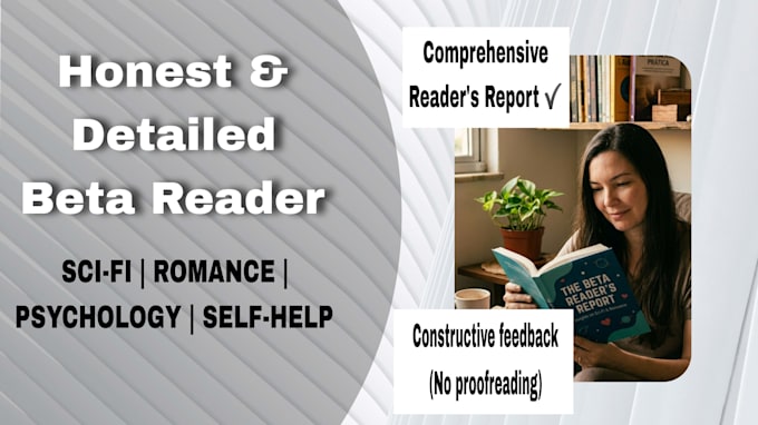 be your beta reader for sci fi, romance and self help books