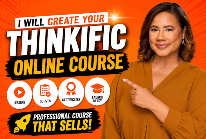 create thinkific online course, thinkific lessons quizzes course website