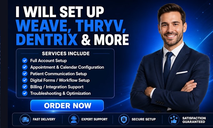 setup weave thryv dentrix adit bestosys vcita curve digital carestack denticon